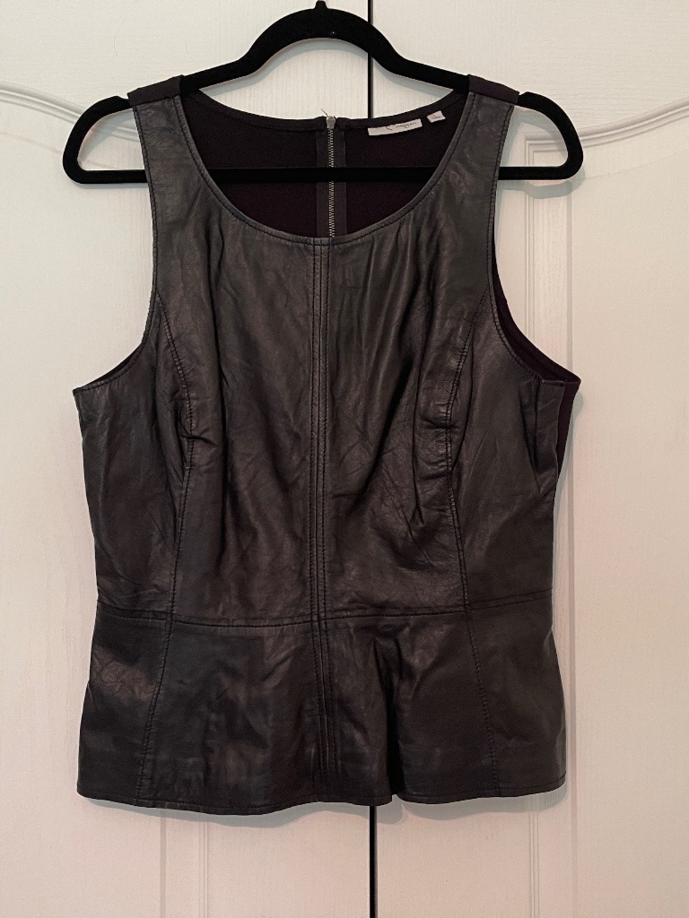 Halogen Leather Sleeveless Camisole Size Large